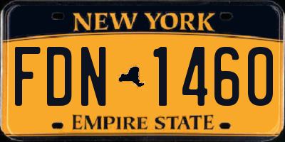 NY license plate FDN1460