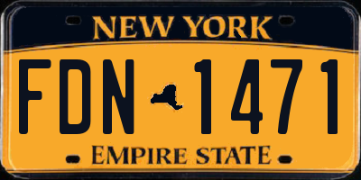 NY license plate FDN1471