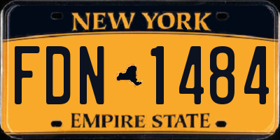 NY license plate FDN1484