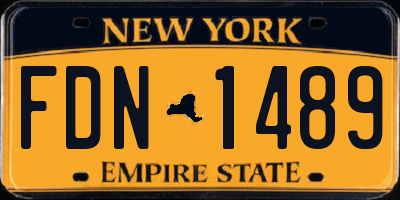 NY license plate FDN1489