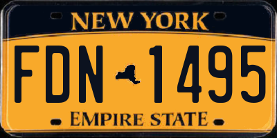 NY license plate FDN1495