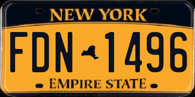 NY license plate FDN1496