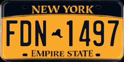 NY license plate FDN1497