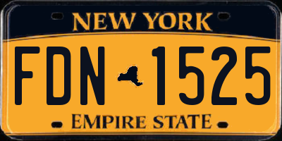 NY license plate FDN1525
