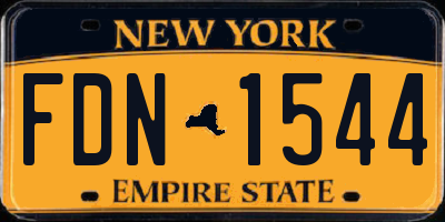 NY license plate FDN1544