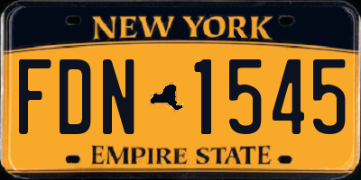 NY license plate FDN1545