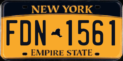 NY license plate FDN1561