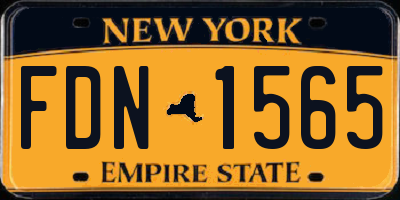 NY license plate FDN1565