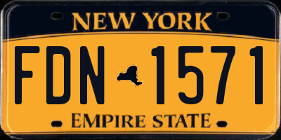 NY license plate FDN1571