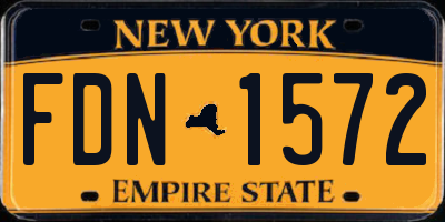 NY license plate FDN1572