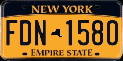 NY license plate FDN1580