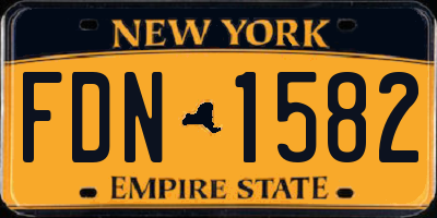 NY license plate FDN1582