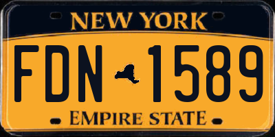 NY license plate FDN1589