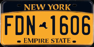 NY license plate FDN1606