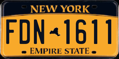 NY license plate FDN1611