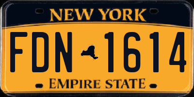 NY license plate FDN1614