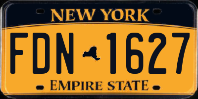 NY license plate FDN1627