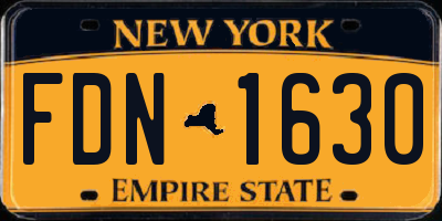 NY license plate FDN1630