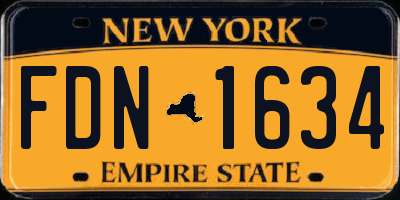 NY license plate FDN1634