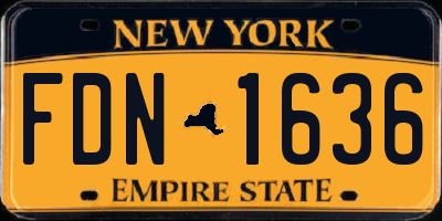 NY license plate FDN1636