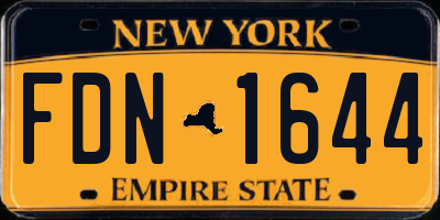 NY license plate FDN1644