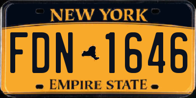 NY license plate FDN1646