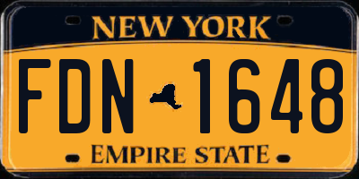 NY license plate FDN1648