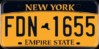 NY license plate FDN1655