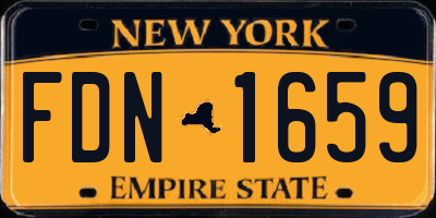 NY license plate FDN1659