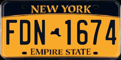 NY license plate FDN1674