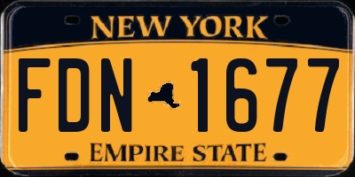 NY license plate FDN1677