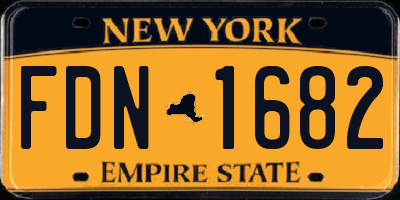 NY license plate FDN1682