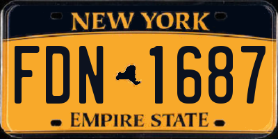 NY license plate FDN1687