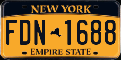 NY license plate FDN1688