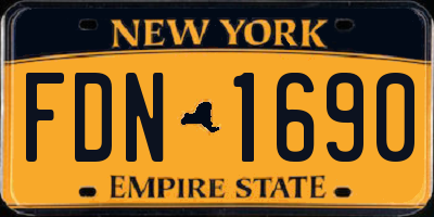 NY license plate FDN1690