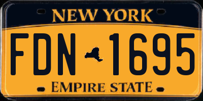 NY license plate FDN1695