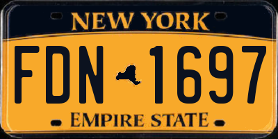 NY license plate FDN1697