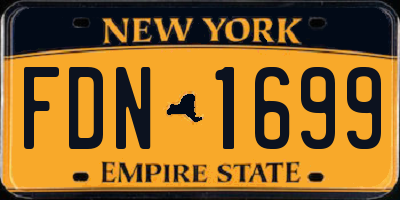 NY license plate FDN1699