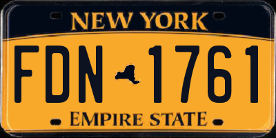 NY license plate FDN1761