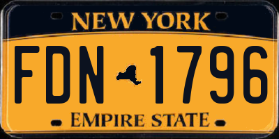 NY license plate FDN1796