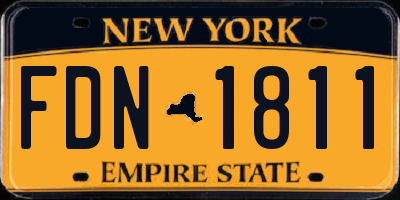 NY license plate FDN1811