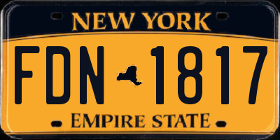 NY license plate FDN1817