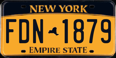 NY license plate FDN1879