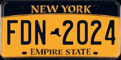 NY license plate FDN2024