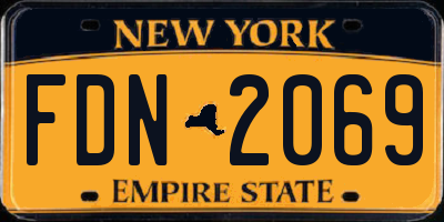 NY license plate FDN2069