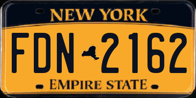 NY license plate FDN2162