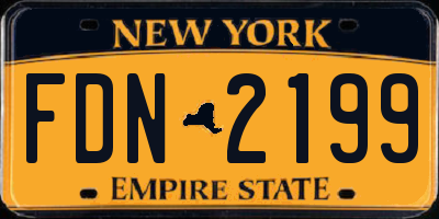 NY license plate FDN2199
