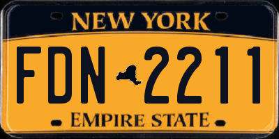 NY license plate FDN2211