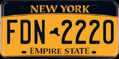 NY license plate FDN2220