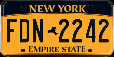NY license plate FDN2242